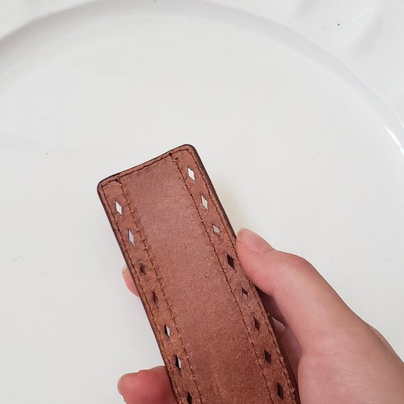 Ralph Lauren Flower Embossed Tooled Leather Belt NWT - Picture 10 of 11